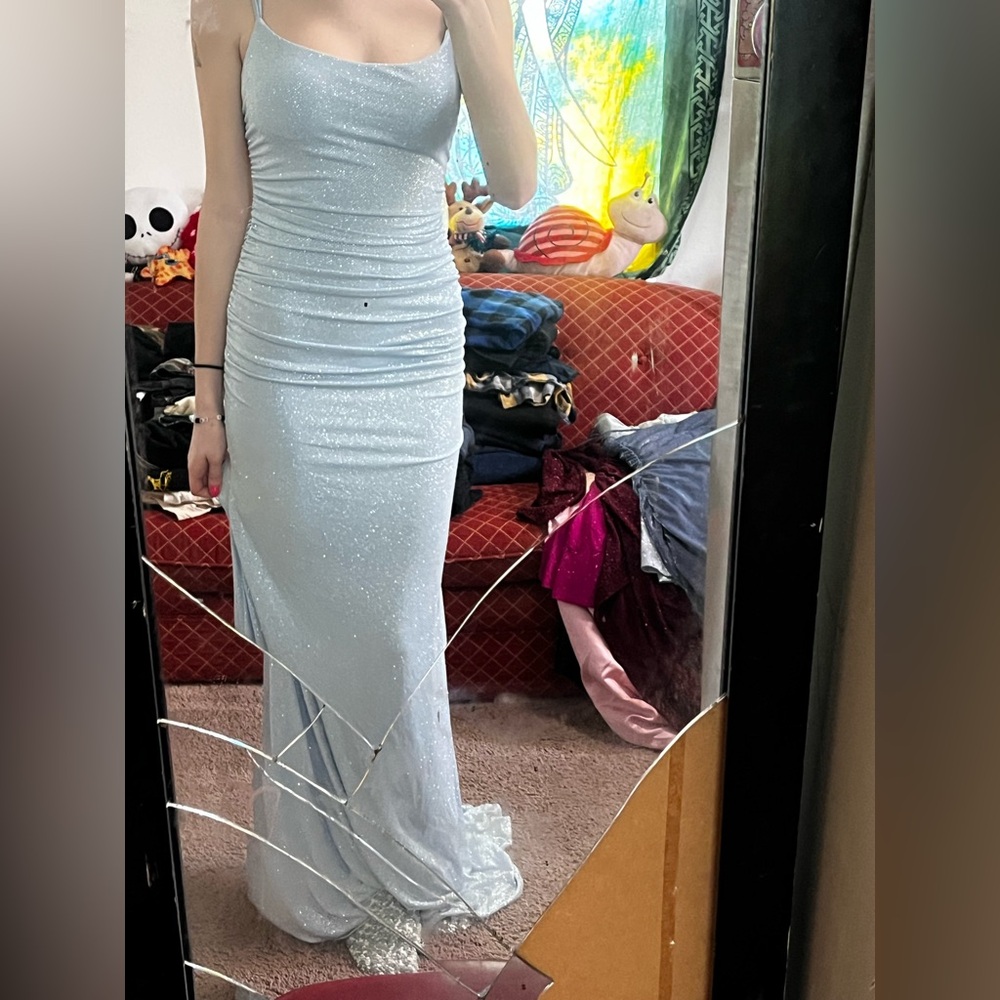 Elegant Light Blue Evening Gown